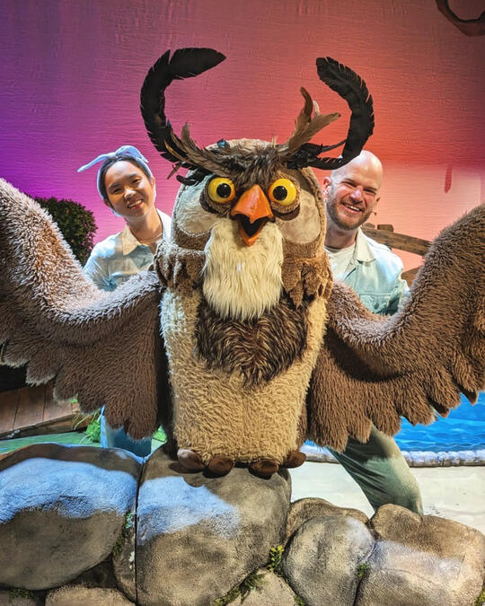 Owl Puppet with Melissa as Assist